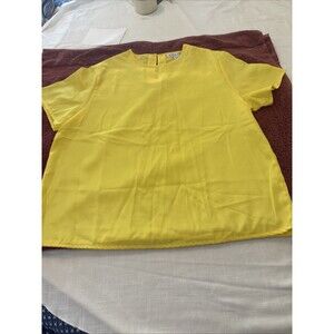 Women’s Short Sleeve Blouse Yellow Hanna Sung